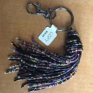 Beaded tasseled key chain